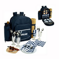 Picnic Backpack Cooler for Four with Blanket